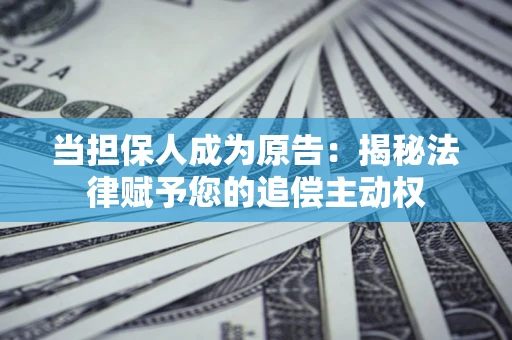 武汉当担保人成为原告:揭秘法律赋予您的追偿主动权 武汉当担保人成为原告:揭秘法律赋予您的追偿主动权